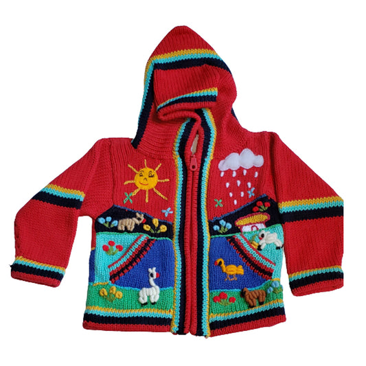 Andes Cotton Hooded Sweater for Children