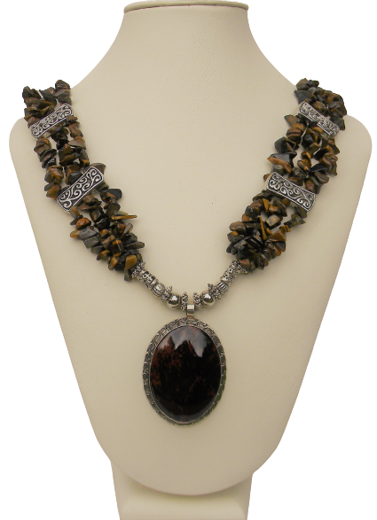 Authentic Handcrafted Necklaces with Natural Stone - TIGER EYES