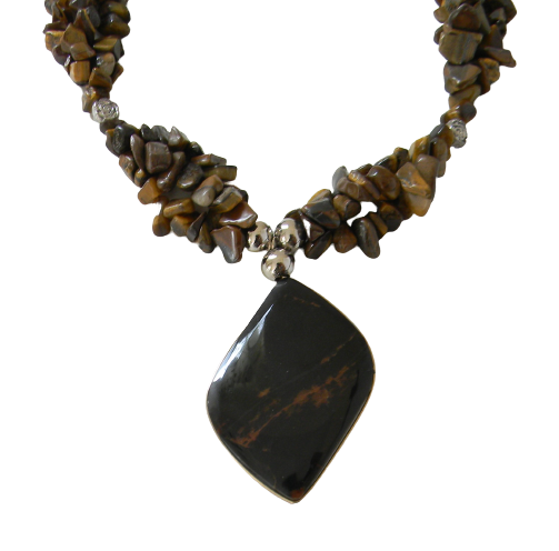 Authentic Handcrafted Necklaces with Natural Stone - TIGER EYES
