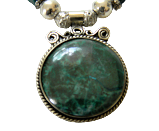 Handcrafted Turquoise Necklaces with Natural Stone-Chrysocolla