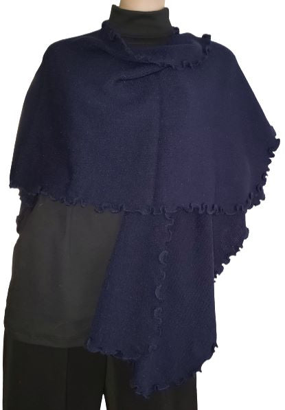 Alpaca Ruana - Cape - Waps with Soft Waves 'Reversible