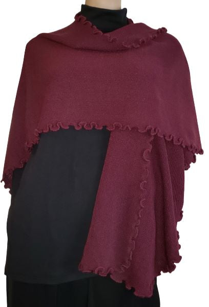 Alpaca Ruana - Cape - Waps with Soft Waves 'Reversible