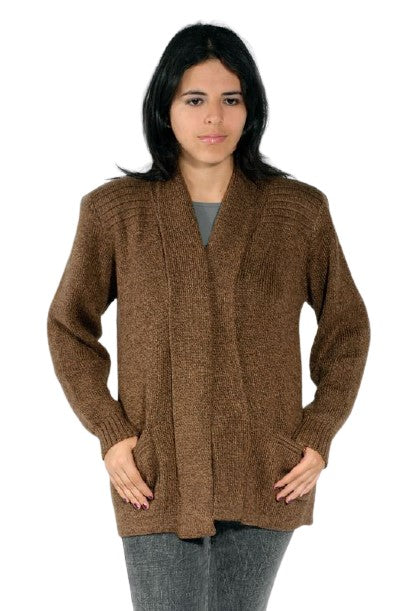 Alpaca Authentic Women's Sweater, Cardigan Blended 'Open Front