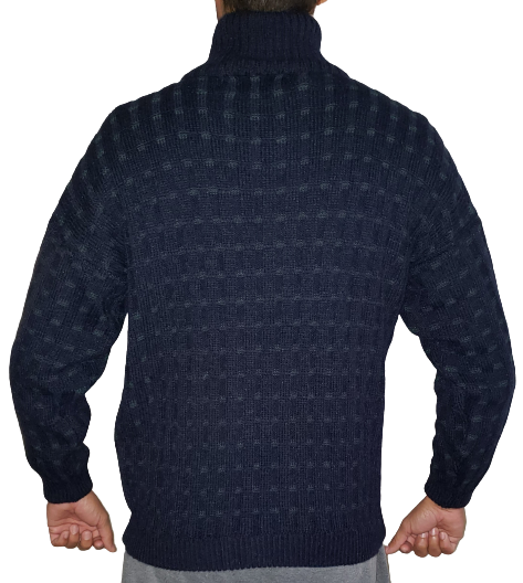 Men's Alpaca Sweater with Full Zipper-Quarter Zipper Pullover