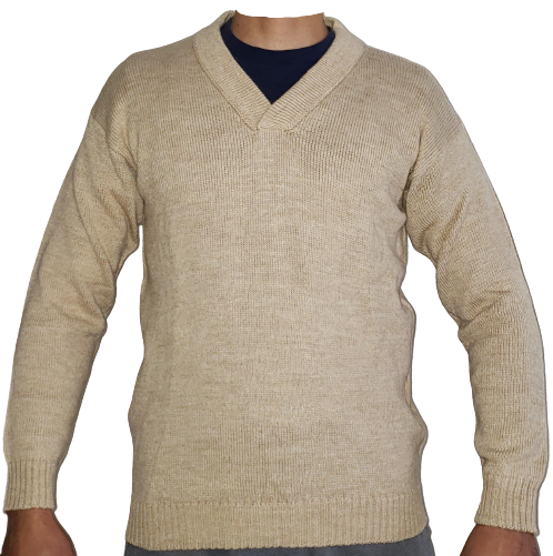 Men's Alpaca Sweater V Neck Pullover