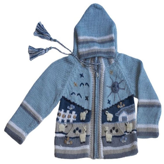 Andes.2 Cotton Hooded Sweater for Children