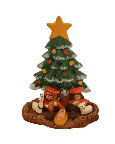 Peruvian Hand Made CHRISTMAS Folk Art-NATIVITY- TREE