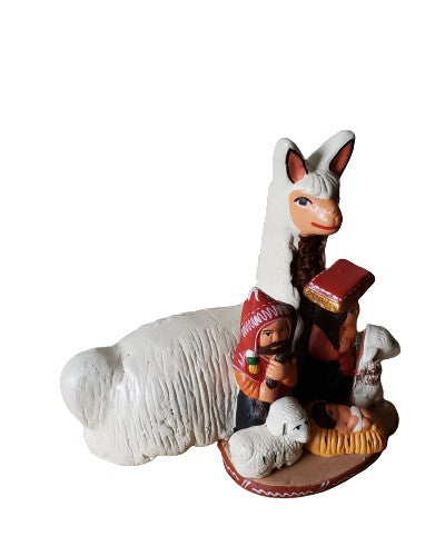 Peruvian Hand Made CHRISTMAS Folk Art -ALPACA