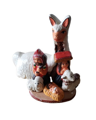 Peruvian Hand Made CHRISTMAS Folk Art -ALPACA