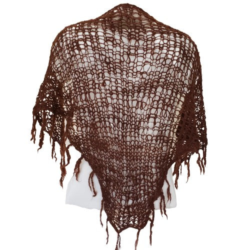 Alpaca Hand Knitted Wraps/Shawls - Rustic Raw