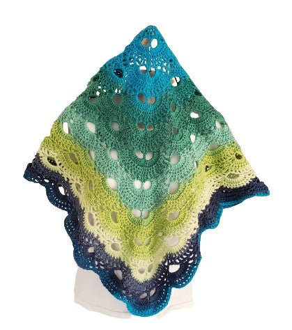 Alpaca Blended Hand Knitted Wraps/Shawls - Ocean