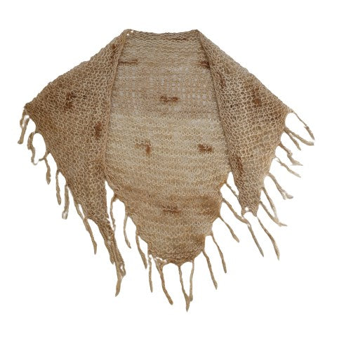 Alpaca Hand Knitted Wraps/Shawls - Rustic Raw