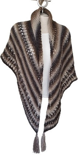 Alpaca Blended Hand Knitted Wraps/Shawls -MOUNTAIN
