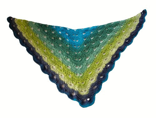 Alpaca Blended Hand Knitted Wraps/Shawls - Ocean