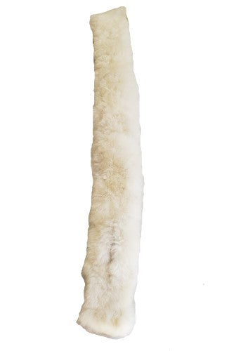 Handcrafted Alpaca Fur Scarf Pull Through- Natural