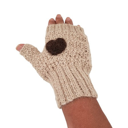 Alpaca Hand Knitted Gloves - Fingerless