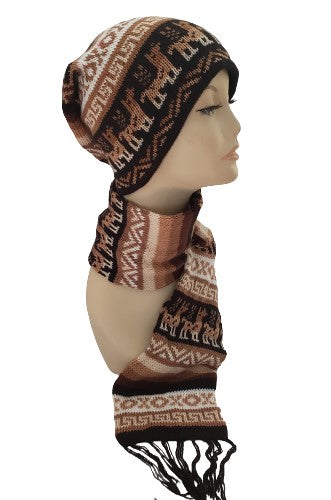 Functional Alpaca Blended Children Hat-Scarf - ONE PIECE