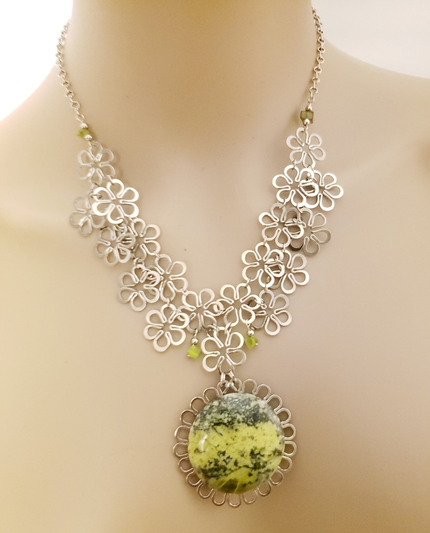 Handcrafted Necklaces-Pendants Natural Stone Teardrop design Pink Opal-Sodalite-Leopardine-Celestine-Serpentine-Peruanita-Gold Stone