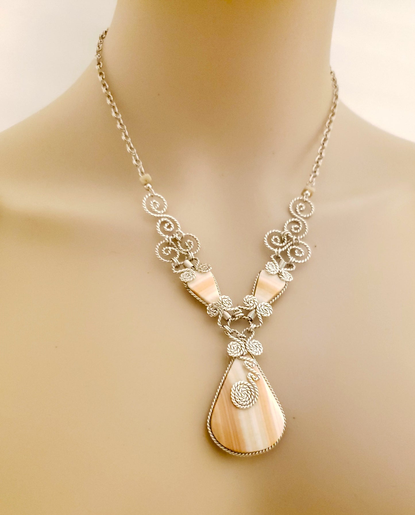 Handcrafted Necklaces-Pendants Natural Stone Teardrop design Pink Opal-Sodalite-Leopardine-Celestine-Serpentine-Peruanita-Gold Stone