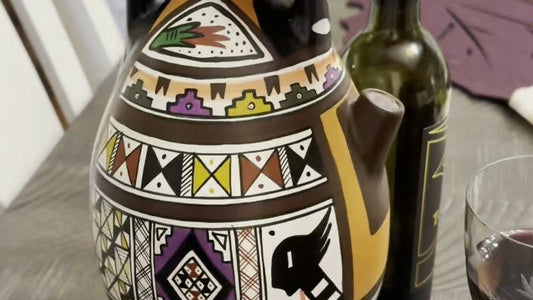 A modern replica of a Nazca-style bridge-spout vessel