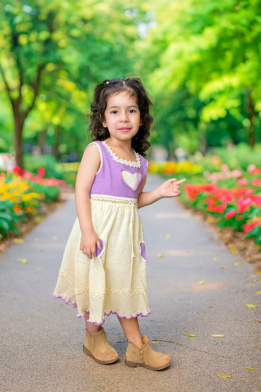 Lucy Soft Natural Organic Cotton Dress for Girls