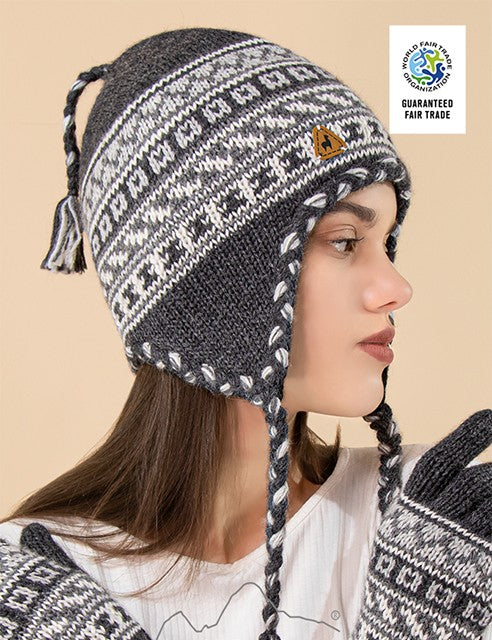 Warm Soft Alpaca Chullo Hat- UNISEX - Traditional Peruvian Winter Hat| Inka Arts LLC