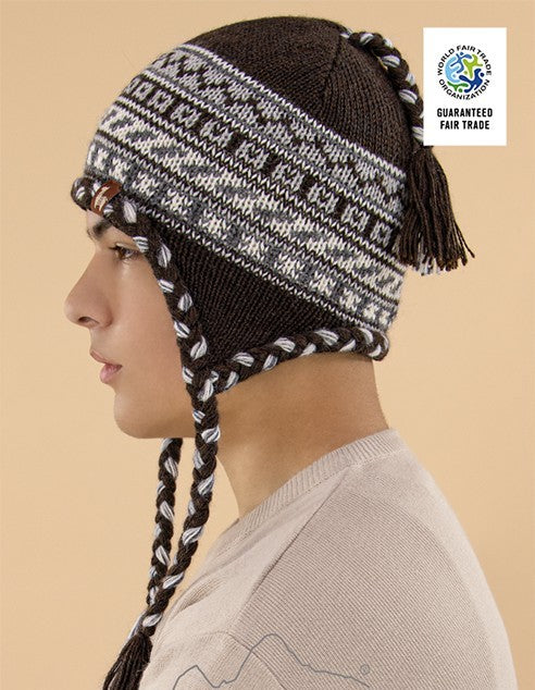 Warm Soft Alpaca Chullo Hat- UNISEX - Traditional Peruvian Winter Hat| Inka Arts LLC