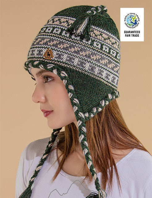 Warm Soft Alpaca Chullo Hat- UNISEX - Traditional Peruvian Winter Hat| Inka Arts LLC