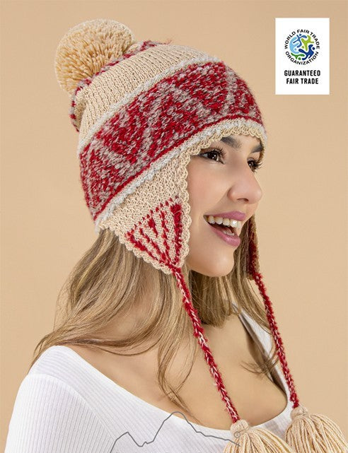 Super Warm, Soft Alpaca Chullo Hat - Traditional Peruvian Earflaps Hat | Inka Arts