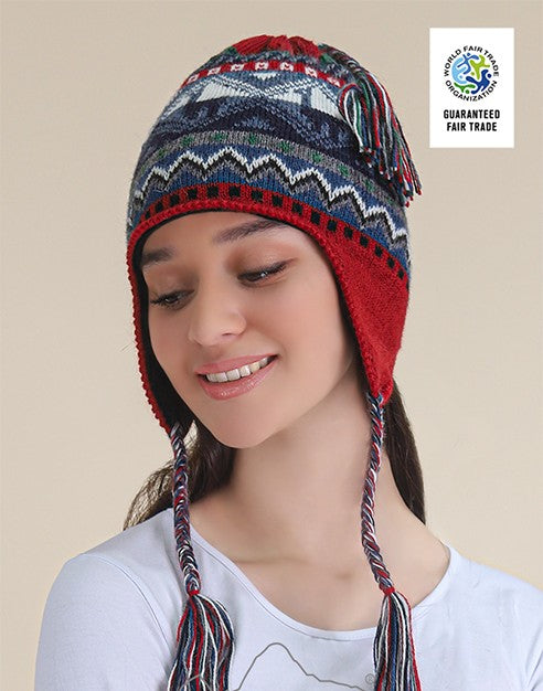 Machupicchu Alpaca Chullo - Timeless Peruvian Winter Hat/Inka Arts LLC
