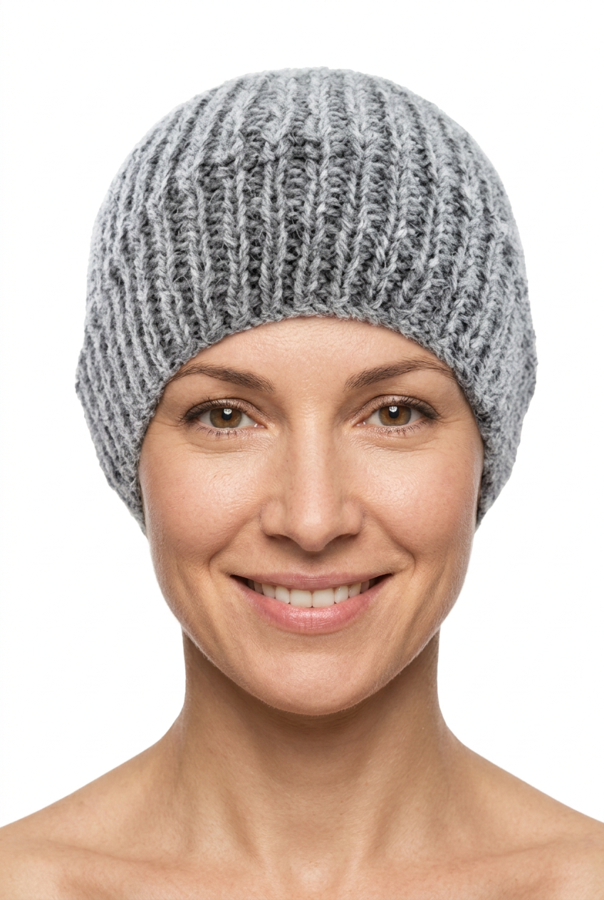 Revised grey hat front view