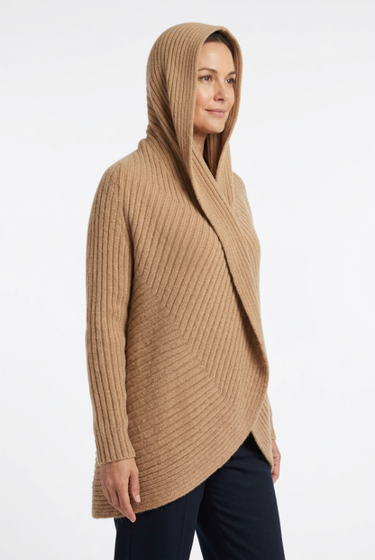 SWBAT.VI sweater coat with a new model’s face