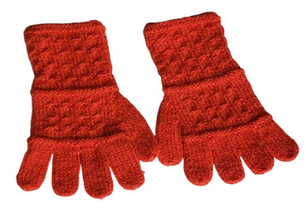 Alpaca Children Gloves - Mittens 'Hand knitted