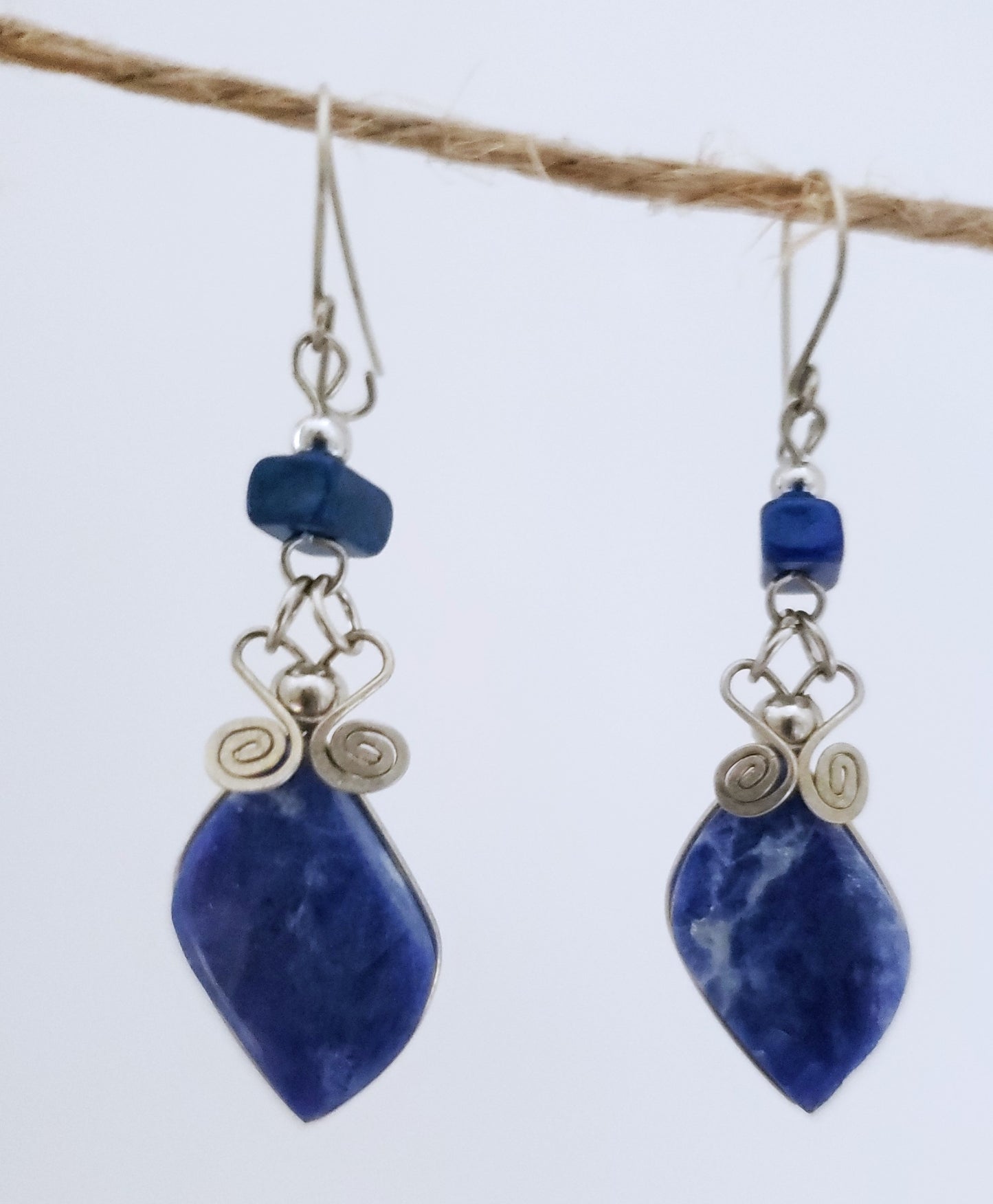 Handcrafted Necklaces Set with Natural Stone-SODALITE