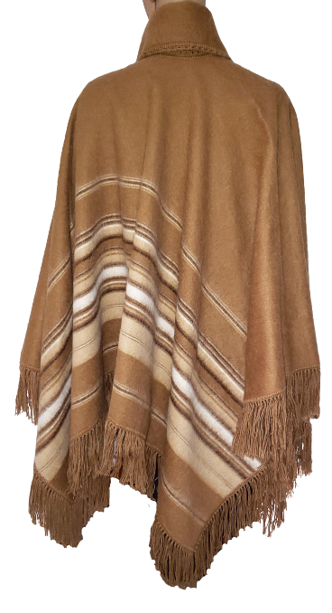 Luxury Unisex Alpaca Poncho blend, Cape Long with Scarf