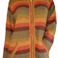 Alpaca Unisex Hoodie Full Zip Stripe Sweater