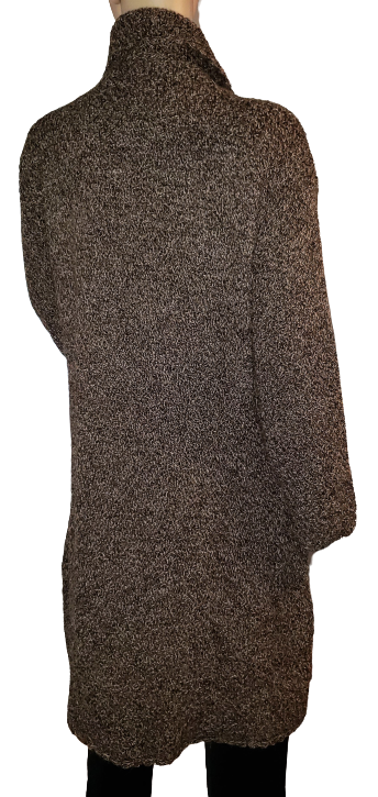 Alpaca Coat- Cardigan Knitted Honeycomb Cloak Long