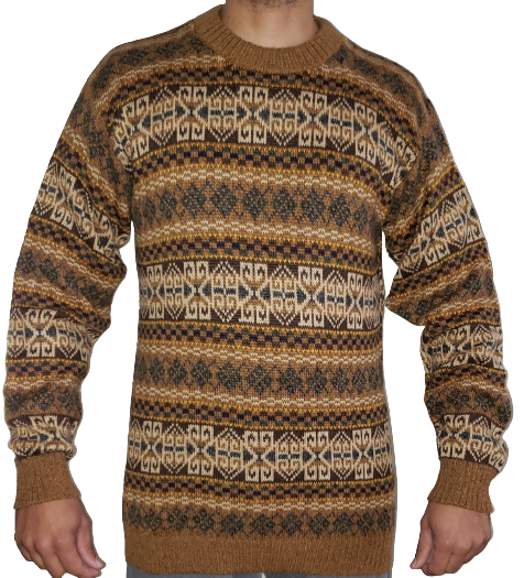 Men's Alpaca Sweater Round Neck Pullover