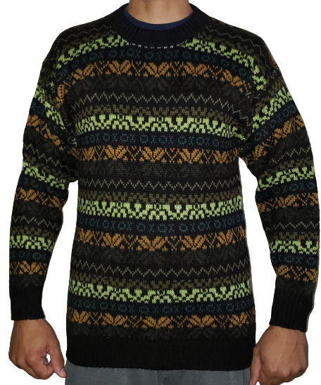 Men's Alpaca Sweater Round Neck Pullover