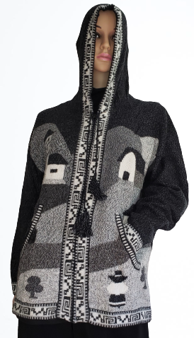 Hoodie Unisex Alpaca  Full Zip Sweater 'ANDES