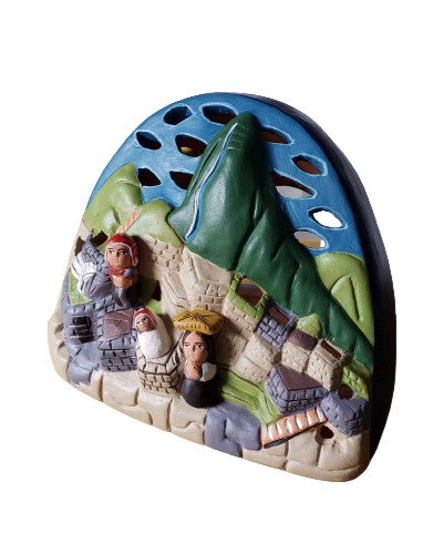 Peruvian Hand Made Machupicchu Nativity Candle Holder