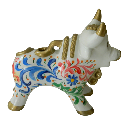 PUCARA'S BULL-TORITO DE PUCARA-HAND PAINTED CERAMIC