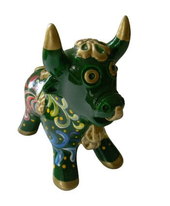 PUCARA'S BULL-TORITO DE PUCARA-HAND PAINTED CERAMIC