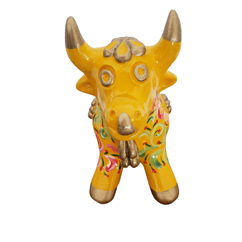 PUCARA'S BULL-TORITO DE PUCARA-HAND PAINTED CERAMIC