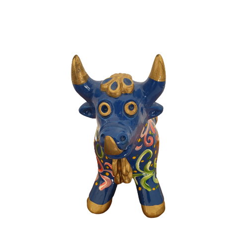 PUCARA'S BULL-TORITO DE PUCARA-HAND PAINTED CERAMIC