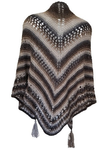 Alpaca Blended Hand Knitted Wraps/Shawls -MOUNTAIN