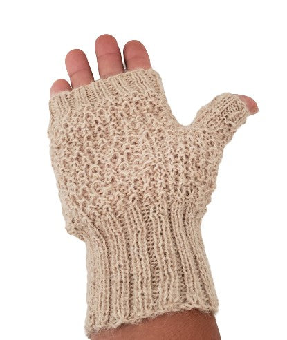 Alpaca Hand Knitted Gloves - Fingerless