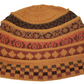 Alpaca Hat Beanie Mustard color with geometric design