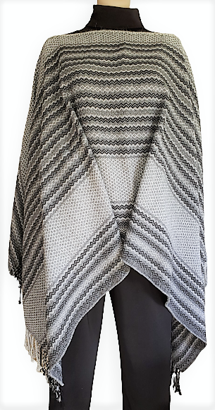 Timeless Unisex Alpaca Poncho Long Reversible